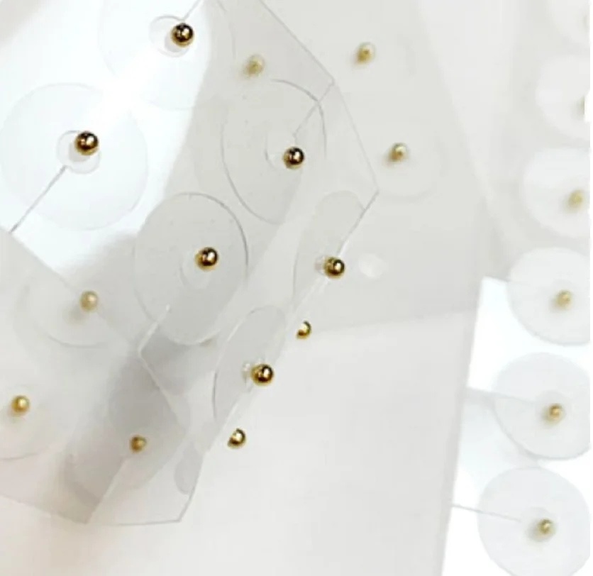 

20 PCS 24K Gold Ear Seeds Clear Tape Auricular Point Therapy Safety Feature for Ear Acupuncture