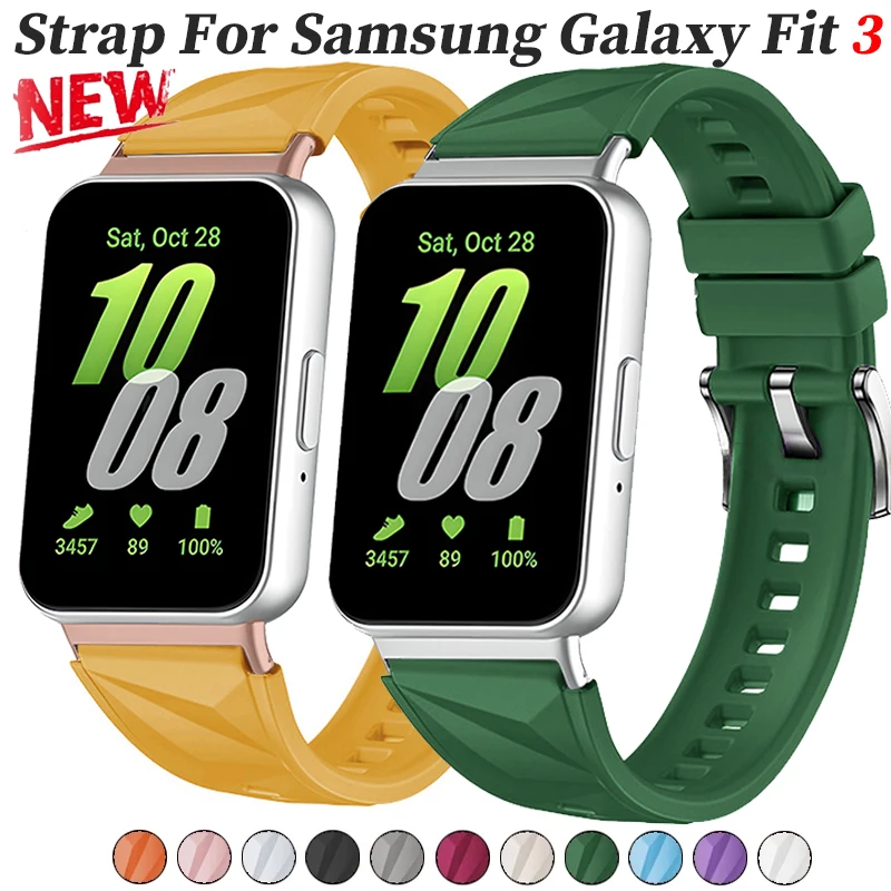 Silikonarmband für Samsung Galaxy Fit 3 Uhr, Ersatz-Sportarmband für Samsung Galaxy Fit3, Zubehör
