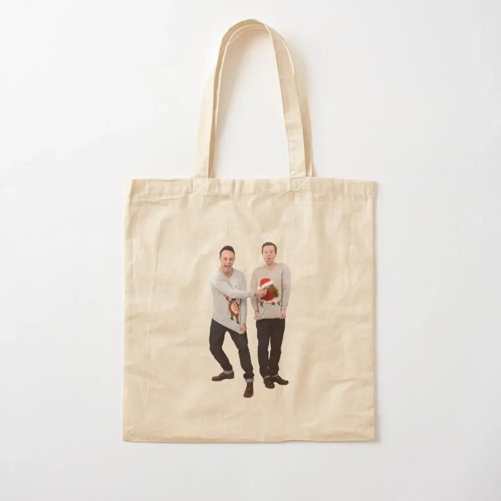 Christmas Ant and Dec Tote Bag canvas tote large size bags personalized tote Bag