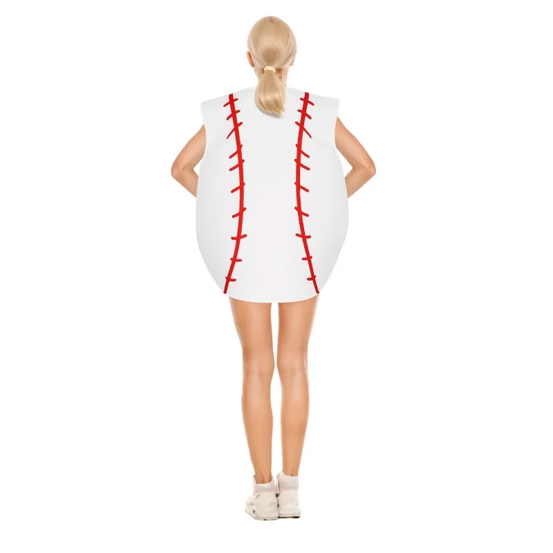 Baseball Sponge Jumpsuit Cosplay Costume Funny Sports Full Bodysuit for Men Women Halloween Role Play Party Stage Performance