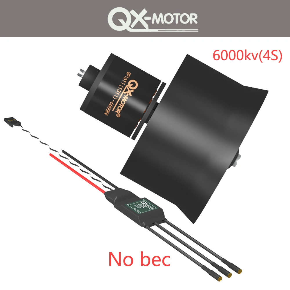 QX-motor 6 Blades Ducted Fan 30mm EDF WITH 20A ESC For DIY RC Airplanes Model Parts