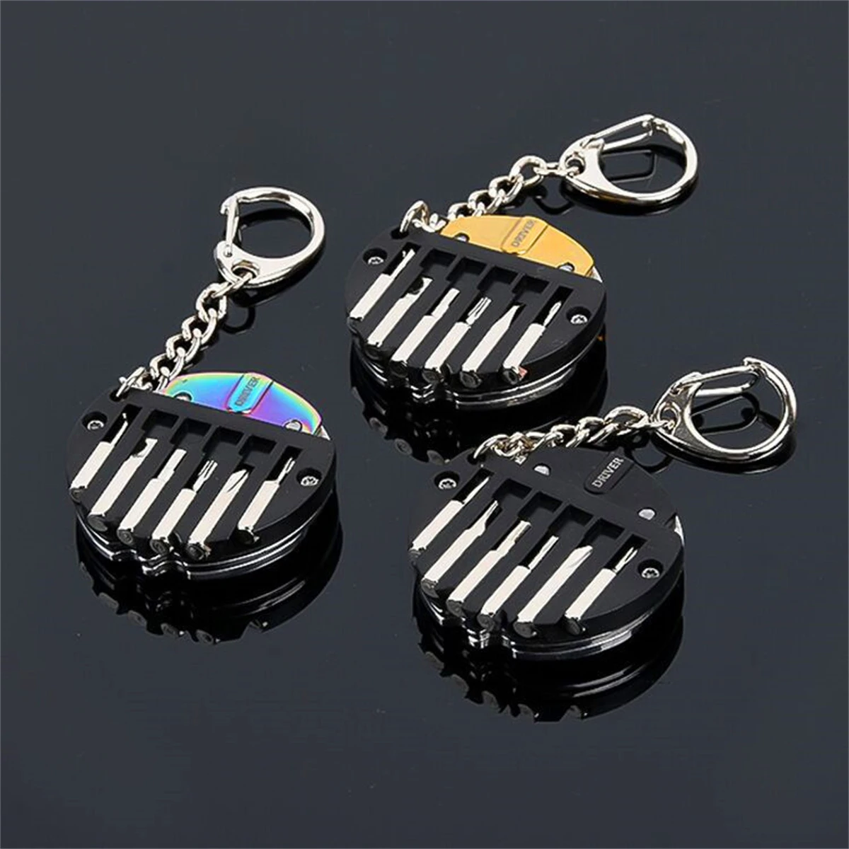 Mini Screwdriver Hanging Keychain Knife Outdoor Survival Emergency Tool Multifunctional EDC Tool Hexagon Fold Coin Knife