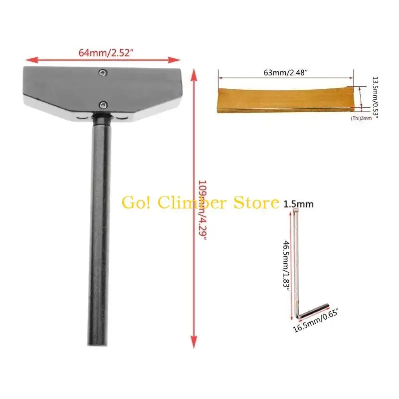 Q84C الجيتار باس الأصابع الحنق ضغط Caul & Brass Radian FRET إدراج مع #6