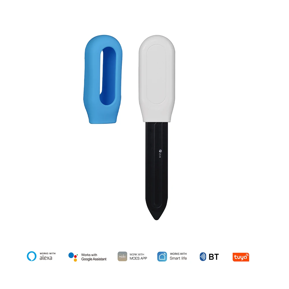 جهاز اختبار التربة الذكي مستشعر درجة الحرارة والرطوبة الرقمي المقاوم للماء مقياس الرطوبة الحراري كاشف الري الآلي للحديقة