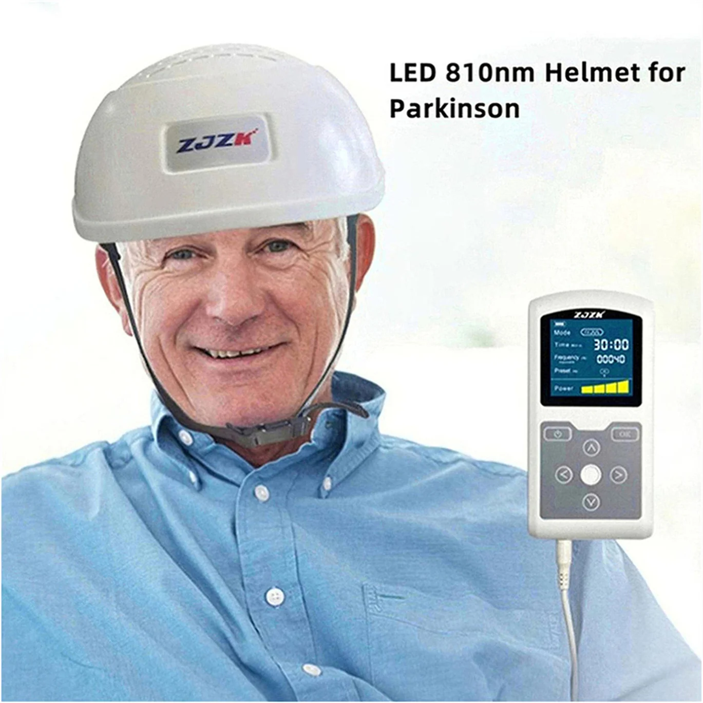 

ZJZK Infrared Light Brain Therapy Stroke Recovery Tools Parkinson Therapy Device Cerebral Palsy for Kids 810nm Red Light Helmet