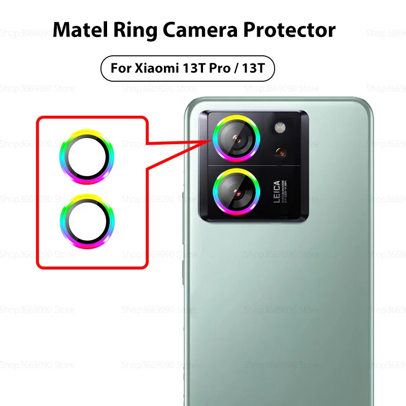 3D Camera Protector Glass For Xiaomi 13T Pro 5G HD Tempered Glass Lens Metal Rear Ring Xiomi Mi13T Mi 13T Xiaomi13T 13 T Pro 5G