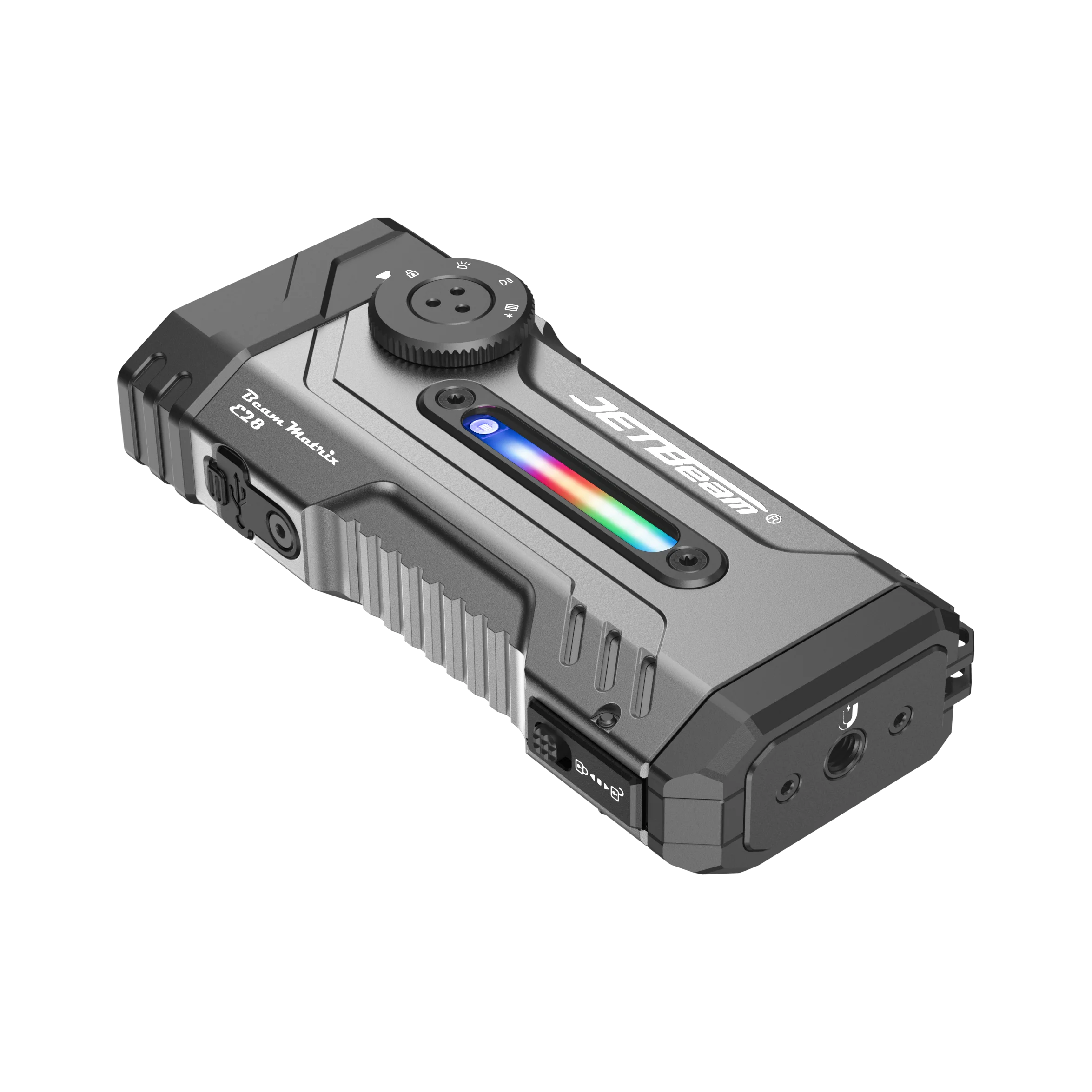 JETBEAM E28 EDC Multi Mode Tactische Zaklamp 3300lm Oplaadbare Zaklampen UV Zwart Licht Zaklamp Power Bank Fietslicht