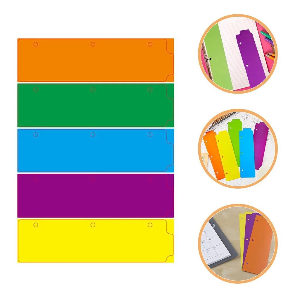 

15Pcs Repositionable Snap in Binder Bookmarks Mini Plastic Dividers for Notebook Spiral Planner Document Organization