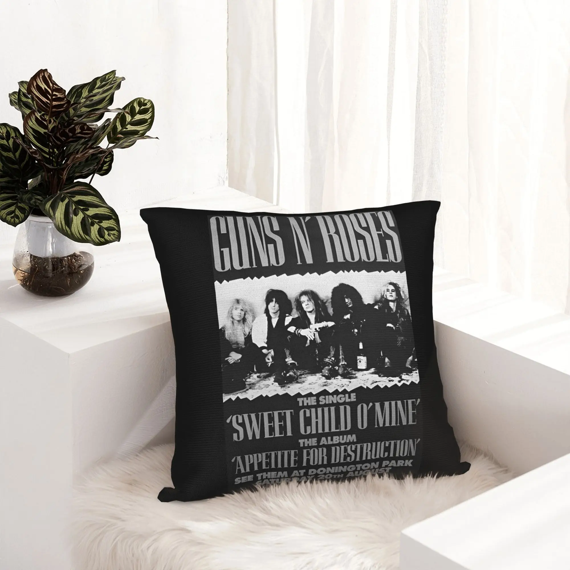Vintage G-Guns N Roses Pillowcase Printed Polyester Cushion Cover Decorations  Pillow Case Cover Home Wholesale 18''