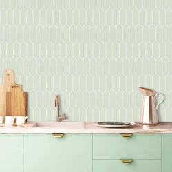 10 Sheets Kitchen Wall Oil-proof Self-adhesive Wall Stickers Fireplace Decoration Sticker
