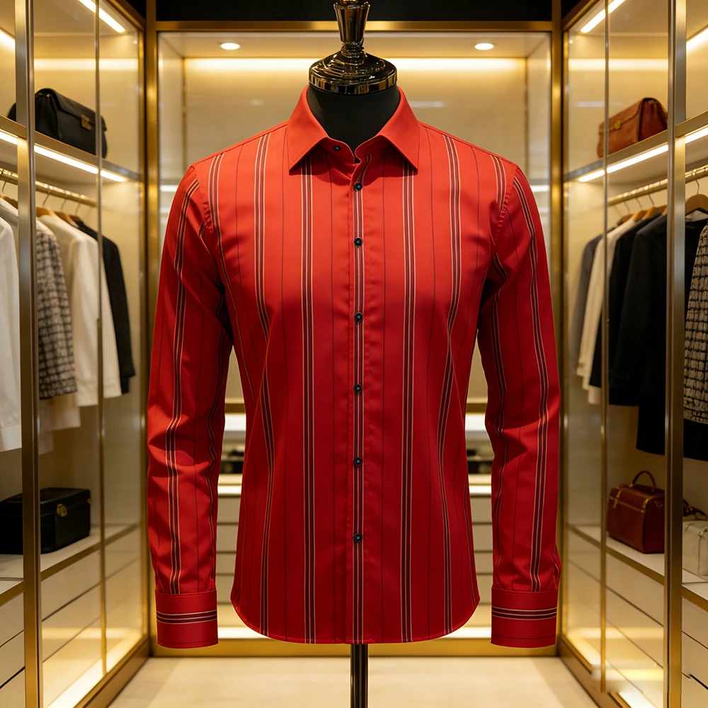 

Мужская роскошная рубашка поло с длинным рукавом и воротником, с натуральным высококачественным принтом, дизайнерская одежда для отпуска в гавайском стиле