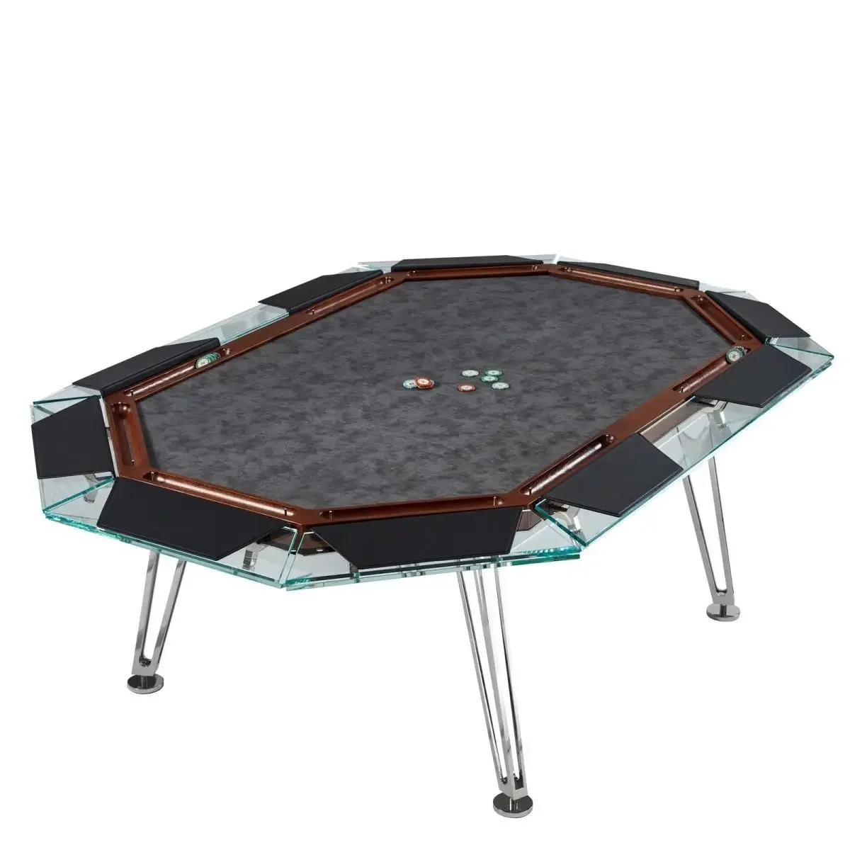 

Morden Furniture Luxury Glass 8/10 Foot Player Wood Edition Villa Casino Club Texas Poker Chess Gaming Table