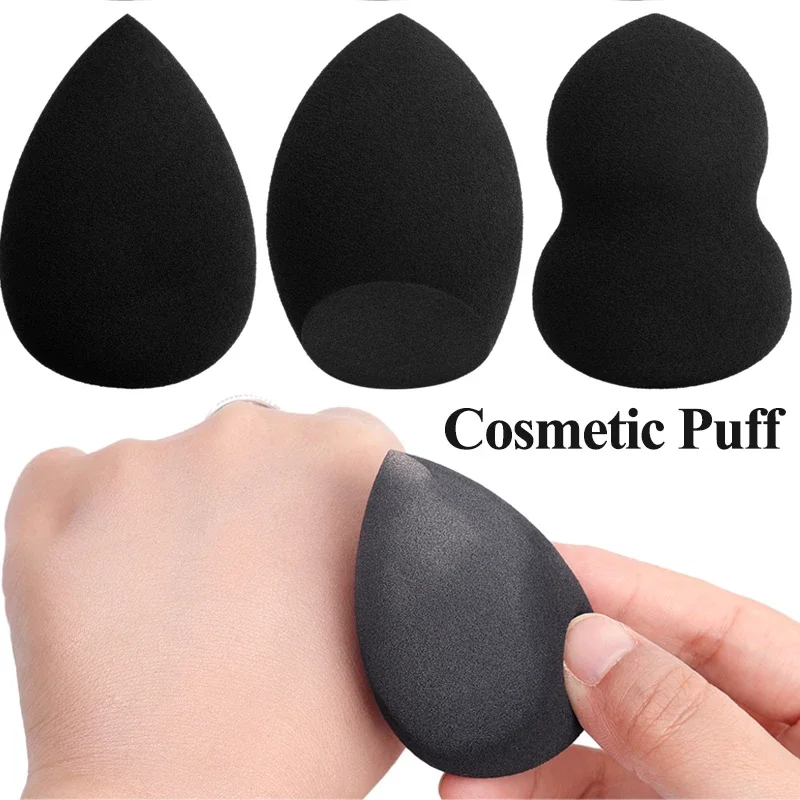 Soft Makeup Sponge Foundation Powder Cosmetic Puff Black Professional Water Drop Shape Concealer Cream Make Up Accessories Tool