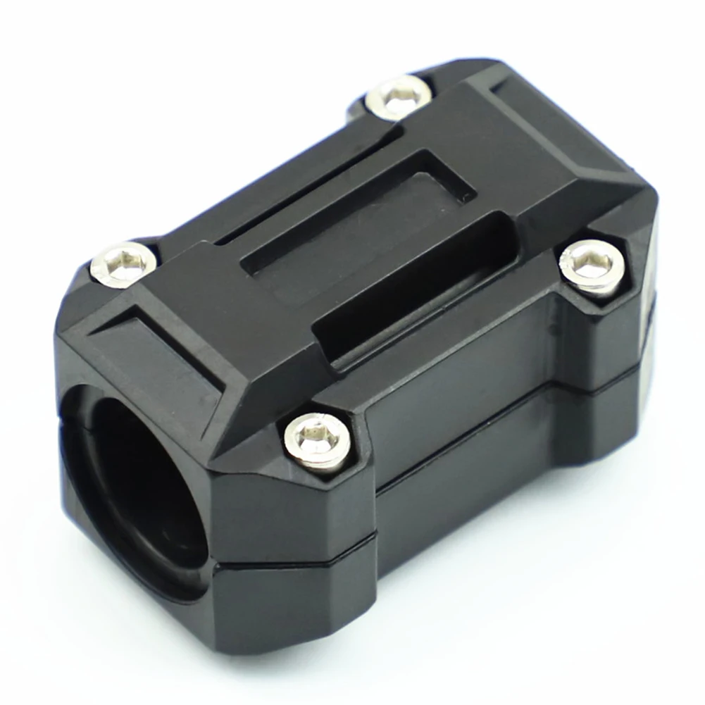 For 22mm Diameter Anti-fall Block Anti-collision Bar Motorcycle Protection 22mm Diameter Anti-scratch Protection Block Black ABS