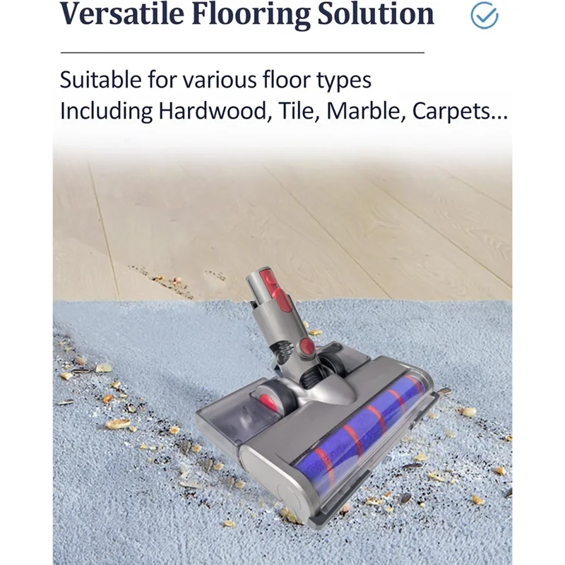 

ABGP-For Dyson V15 V11 V10 V8 V7 Vacuums Attachment Soft Roller Brush Head With Dust Detection Light With Water Tank Mop Pads