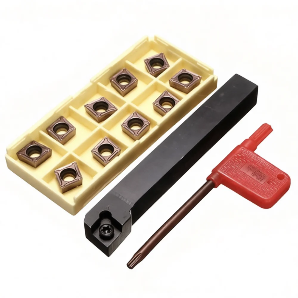 SCLCR1212H09 Carbide Turning Tool Holder With CCMT09T304 Inserts Wrench Set Lathe Boring Bar CNC Industrial Cutting Tools
