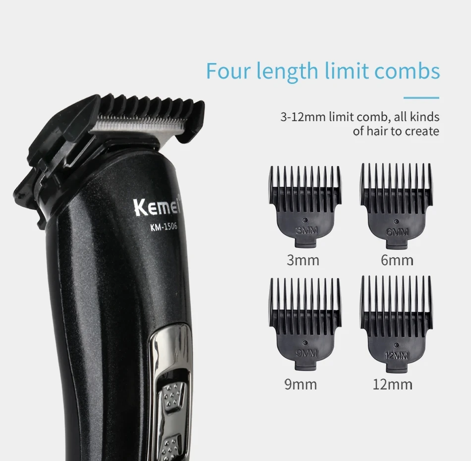 Kemei KM-1506 3 in 1 전기 면도기, USB 충전 헤어 트리머, 전기 충전식 코 전문 면도기 상세 이미지