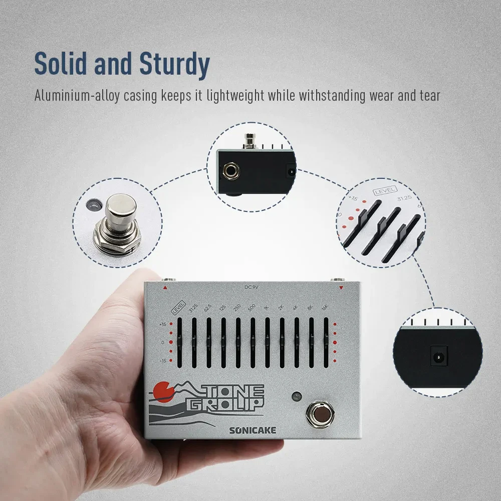 SONICAKE QDS-01 โทนกรุ๊ป อีควอไลเซอร์ 10 แบนด์ สำหรับกีตาร์และเบส