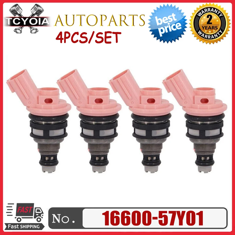 

4Pcs OEM 16600-57Y01 16600-57Y00 Fuel Injector Nozzle For 1991-1999 Nissan 1.6L l4 GA16DE Engine 1991-1999 Nissan Sentra 1.6L