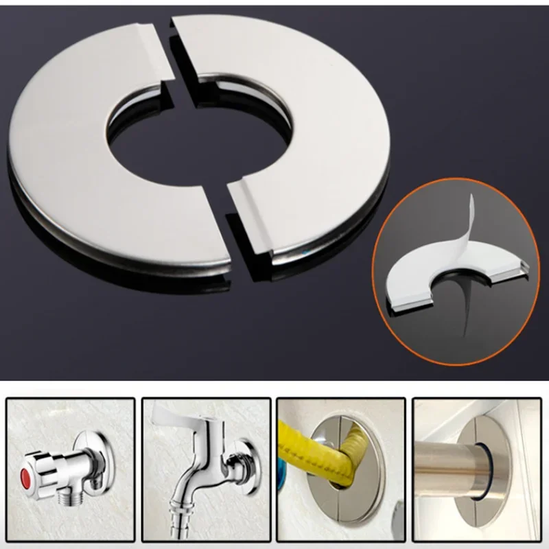 스테인레스 스틸 수도관 수도꼭지 장식 커버, 벽 플랜지 욕실 샤워 주방 탭 액세서리용 라운드 홀 캡, 1 개