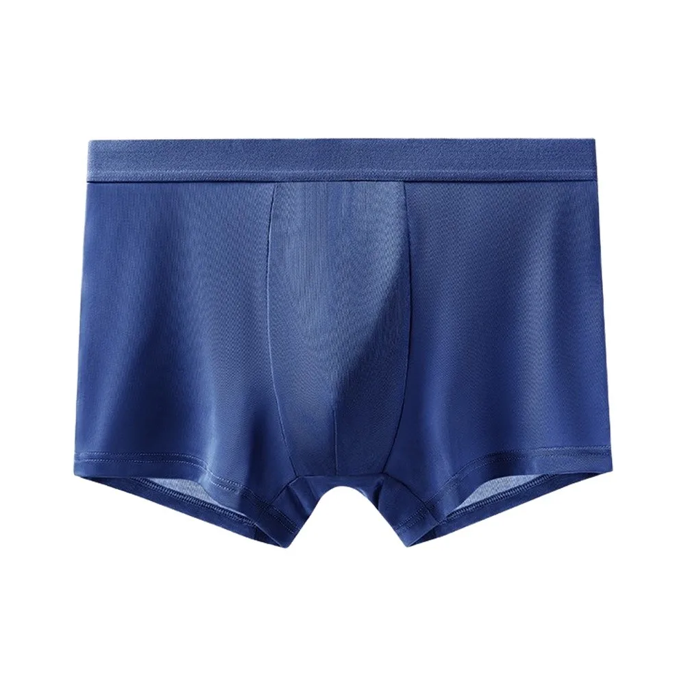 Men Boxershorts Underwear Breathable Smooth Casual Underpants Solid Color Boxer Solid Breathable U Bulge Pouch Underwear Homme