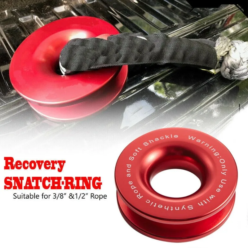 

Winch Snatch Recovery Ring for Soft Shackle ATV UTV Rcovery Trucks Loop Snatch Block Off Road Winch Pulley Cable Hook