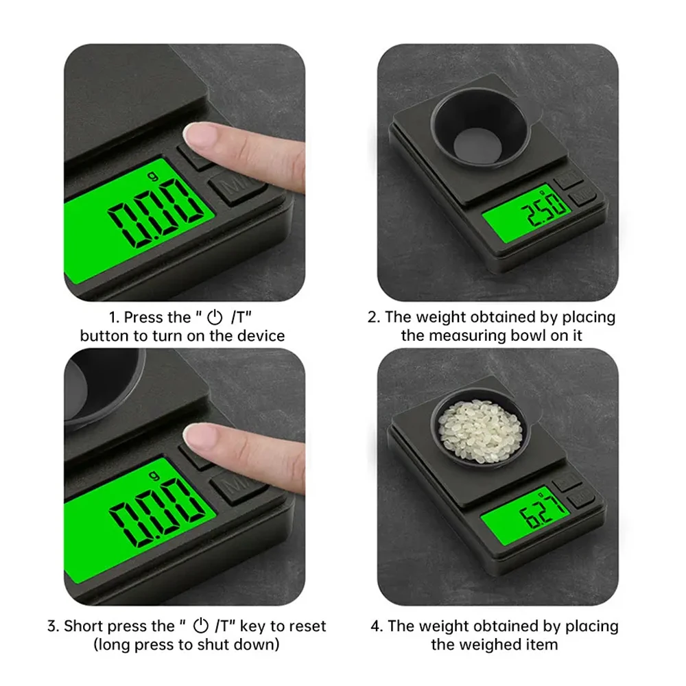 High Precision Portable Mini Digital Pocket Scale Jewelry Scale 0.01g LCD Backlight Electronic Scale 100g/200g Weighing Tool