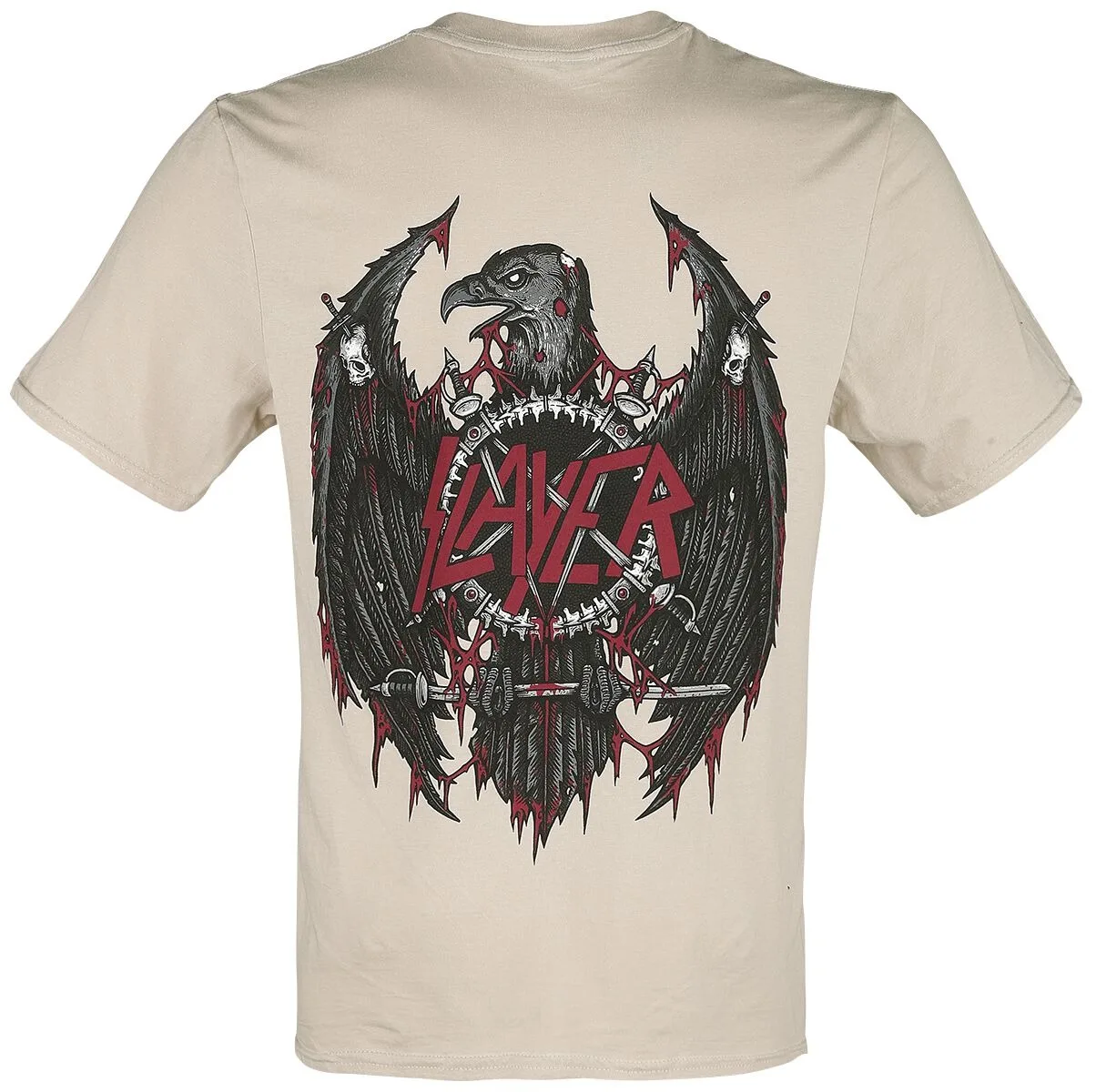 Slayer Bloody Eagle Print T-shirt Men Women Thrash Metal Casual Streetwear Tee