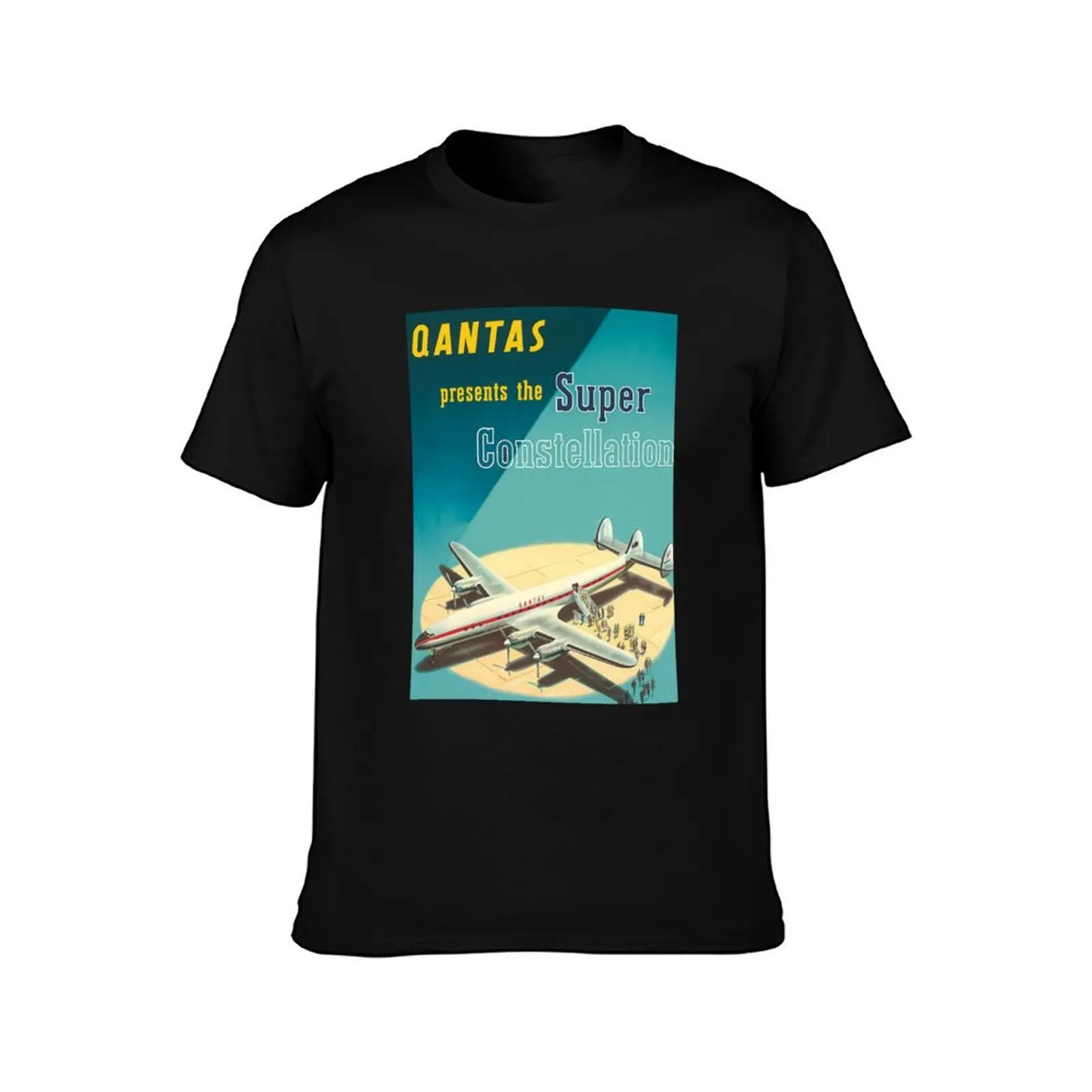 1951 Qantas Constellation T-Shirt oversized graphic tee clothes anime clothes graphic t shirt vintage mens champion t shirts