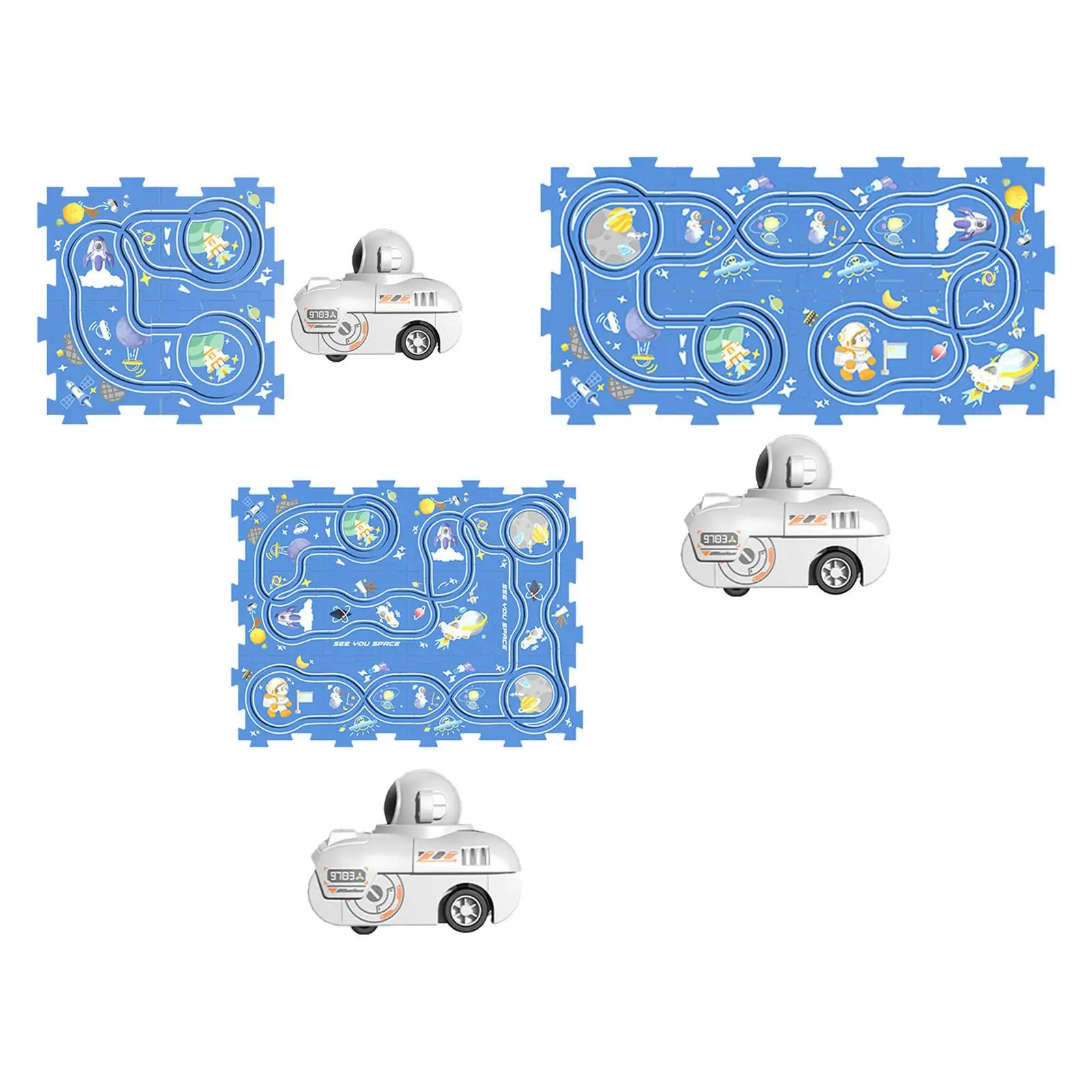 

Puzzles Track Play Set Montessori Toy, Brain Development, Track Building Blocks