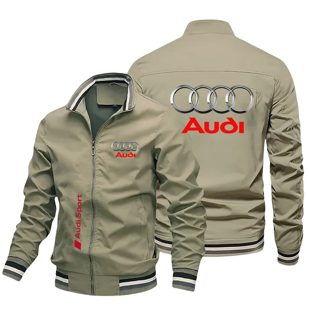 2026 New Trendy Men's Jacket DAudi Car Logo Motorcycle Jacket Custom Racing Clothe Men Audi Clothing Biker Racing Jacket