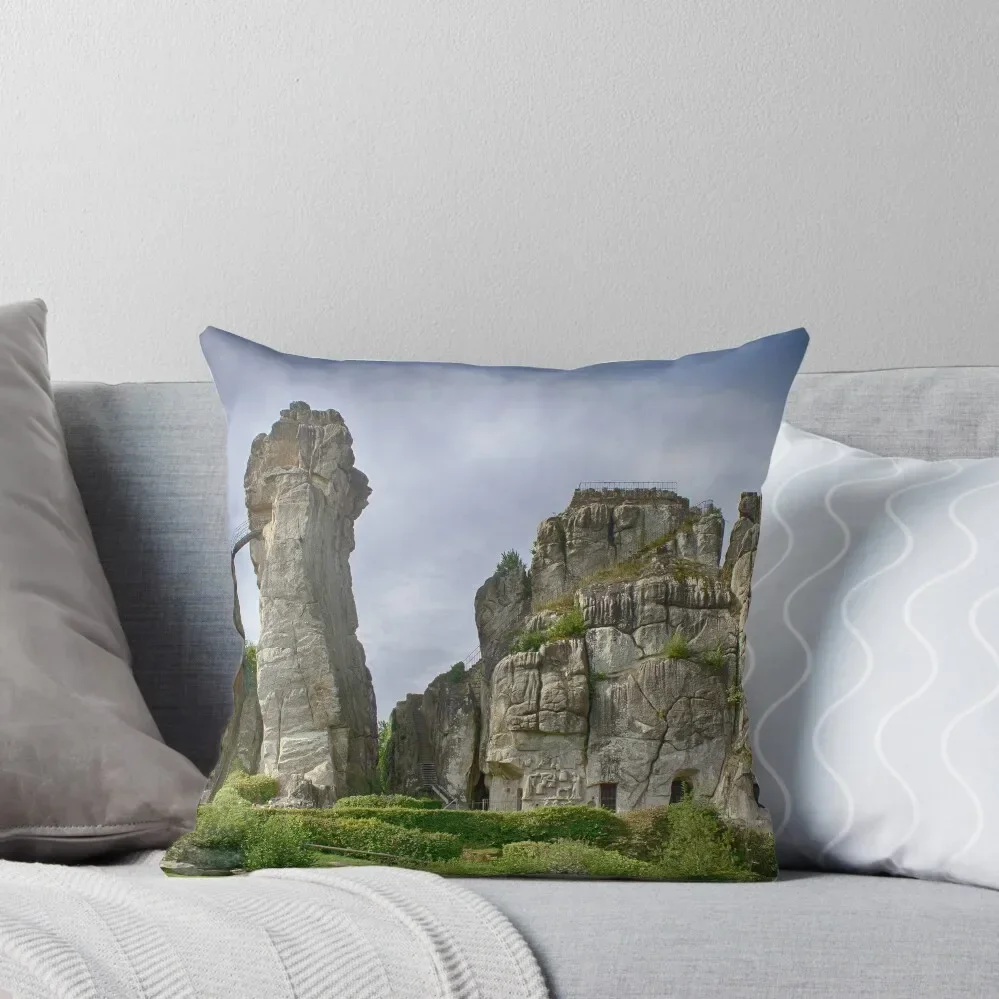 

Externsteine In Teutoburg Forest, Germany Throw Pillow Luxury Living Room Decorative Cushions christmas ornaments 2025 pillow