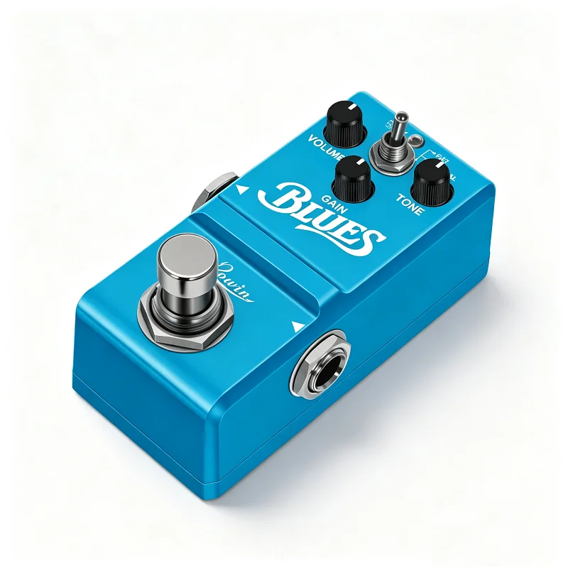 Rowin Mini Blues Overdrive Guitar Pedal Wide‑Frequency Response Overdrive Effect for Guitar Bass Super Tiny NANO Metal Stompbo