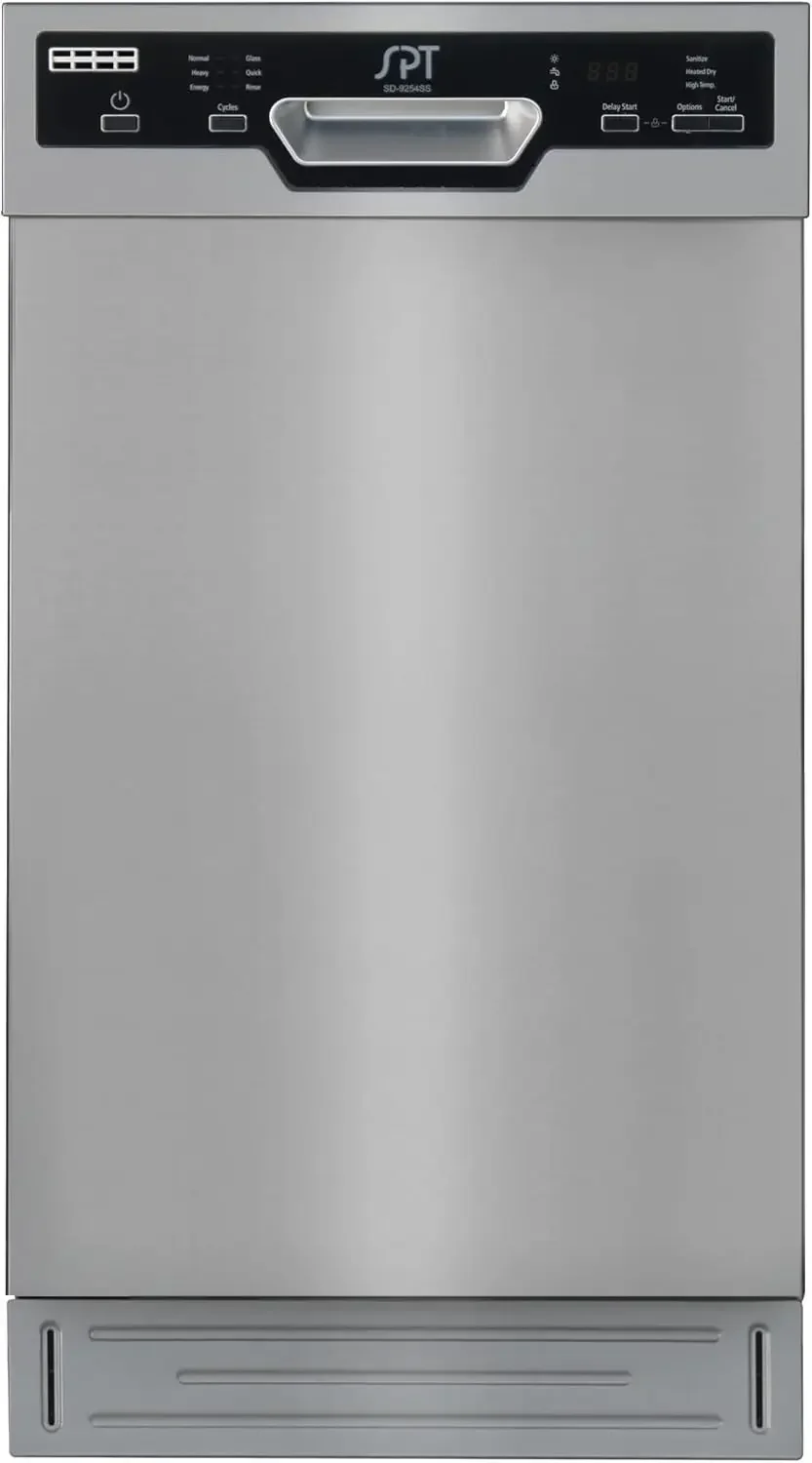 

SPT SD-9254SSA 18"Wide Built-In Stainless Steel Dishwasher w/Heated Drying,ENERGY STAR,6 Wash Programs, 8 Place Settings and