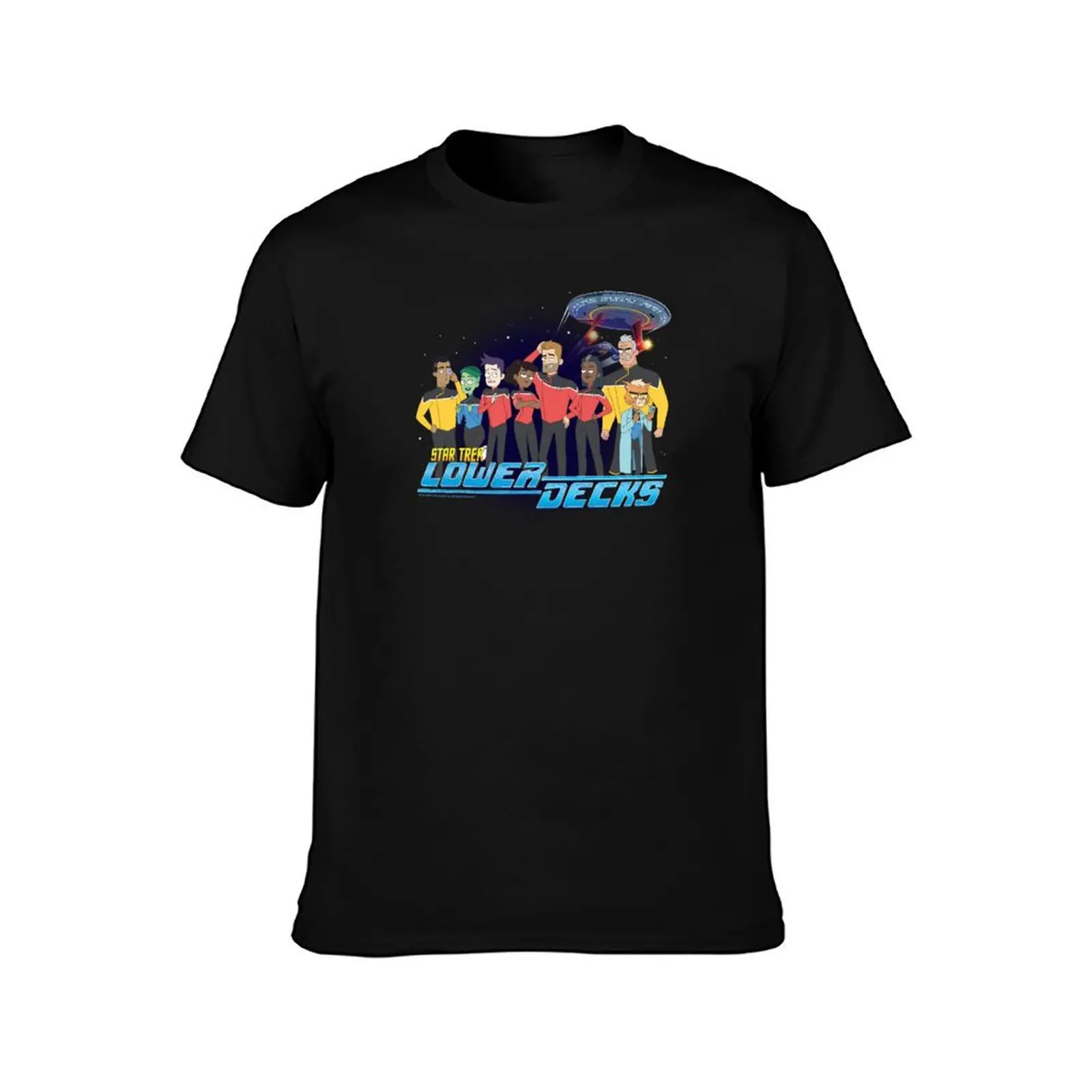 Star Trek: Lower Decks Bridge Crew Galaxy Poster T-Shirt funny t shirts man man t shirts for men