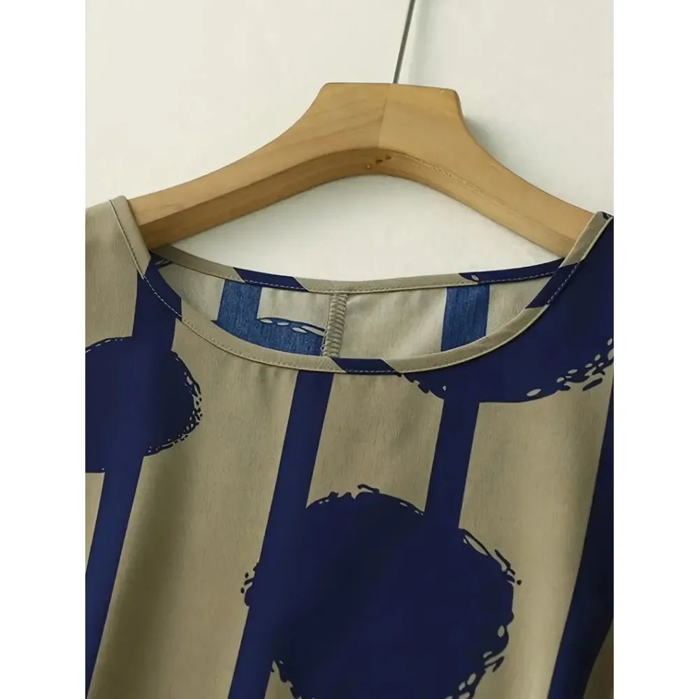 여름 패션 플러스 사이즈 S-5XL 휴가 캐주얼 드레스 신상 O넥 보헤미안 캐주얼 플로럴 프린트 미디 여성 여행 드레스