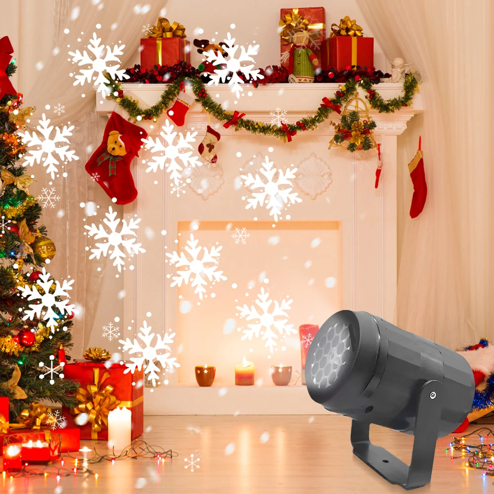 Halloween Christmas LED proiettore luci proiettore natalizio 16 diapositive Snowfall LED Light Projector Indoor Outdoor Halloween Decor