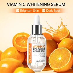 Suero de vitamina C para el cuidado de la piel, suero hidratante brillante con ácido hialurónico, melanina, cosmético coreano