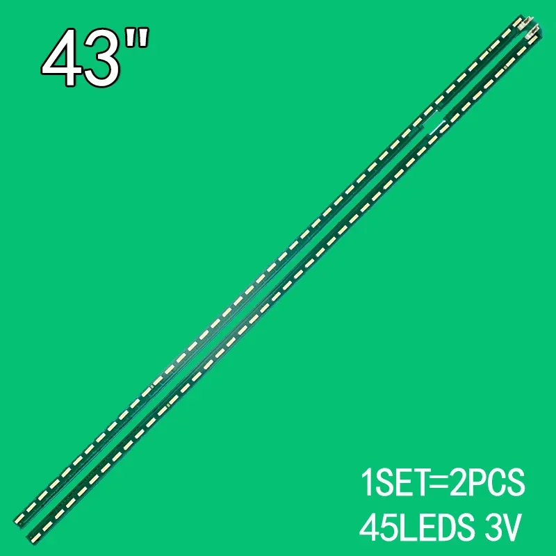 Barra LED para LG 43 "V15.5 ART3 UD 43UF6800 43UF680V 43UF6430 6916L2308A 6916L2309A 6922L-0146A 6916L-2309A 2308A, 2PCs