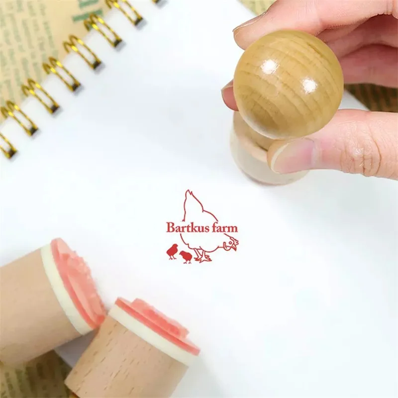 1pc Creative Stamp For Personalized Farm Fresh Eggs Round Plastic Egg Stamp Set For Crafters & Bakers Perfect Gift For Easter
