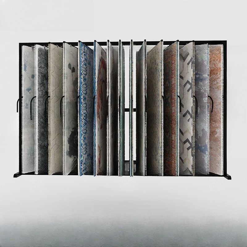 blanket samples carpet multifunctional vertical ceramic flip rack tile display rack carpet display stand