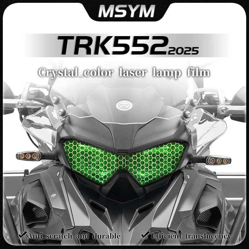 

For Benelli TRK 552 X 552X TRK552X trk552 x 2025 Honeycomb laser film headlight transparent film protective sticker accessories