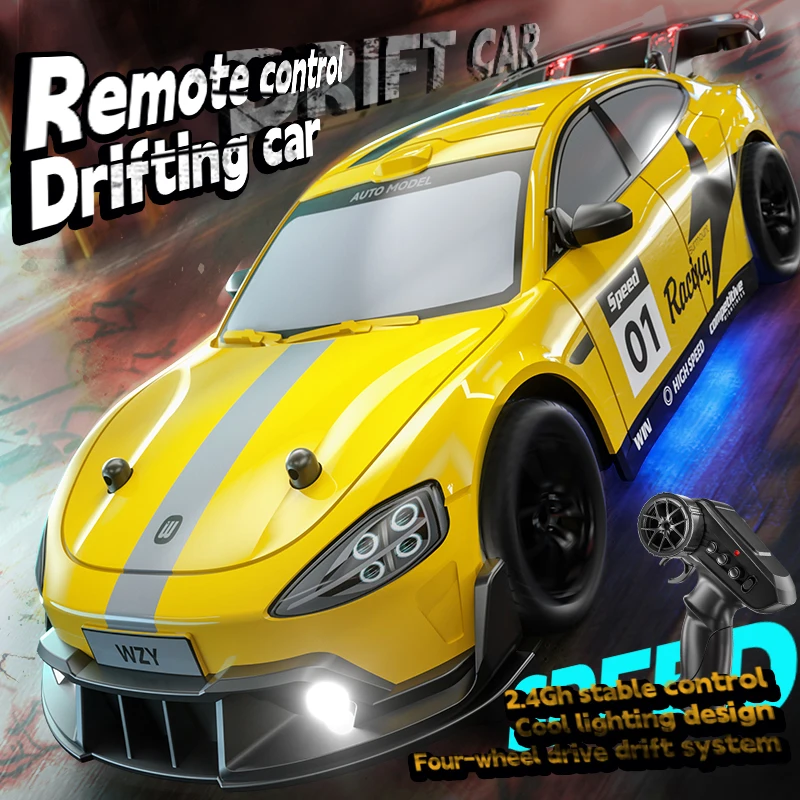 

Профессиональная радиоуправляемая дрифт-машина 1/24, полноприводная, с пропорциональным управлением, игрушка-подарок для детей и мальчиков