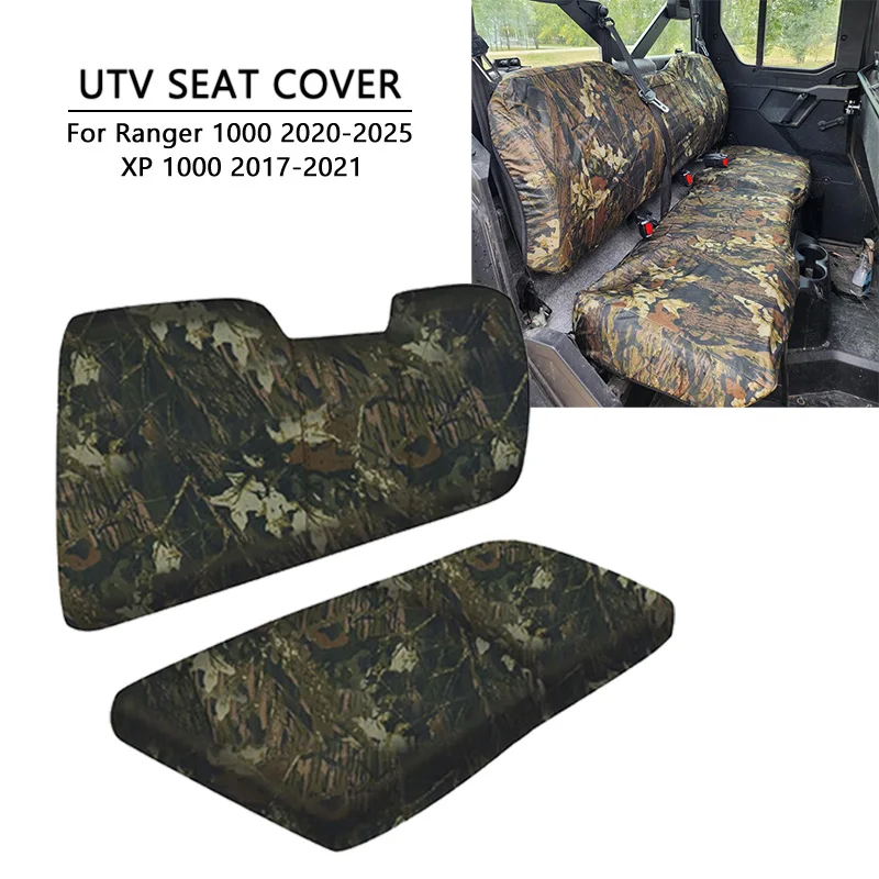 UTV Seat Cover Camo Bench Seat Covers Wear Resistant UV Protection Seat Protector For Ranger 1000 2020-2025 XP 1000 2017-2021