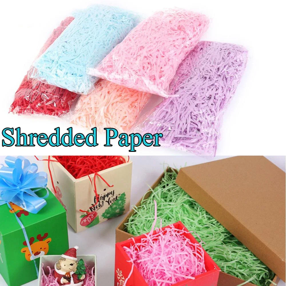 Lot 320g Papier Raphia Multicolore + Confettis Froissés - 16 Couleurs Pour Emballage Cadeau Et Paniers