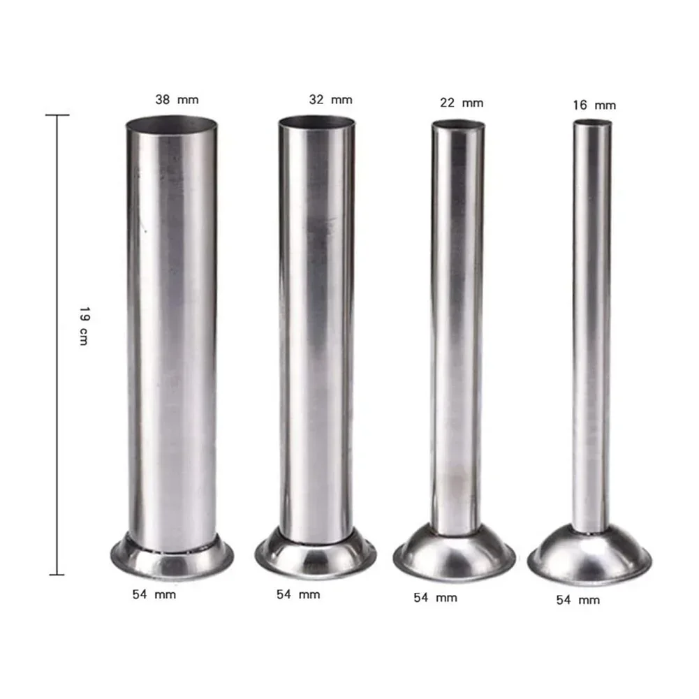 Sausage Steel Homemade Machine Meat 4pcs Manual Fill Filling Stainless 165mm/6.5inch Syringe Maker Stuffer