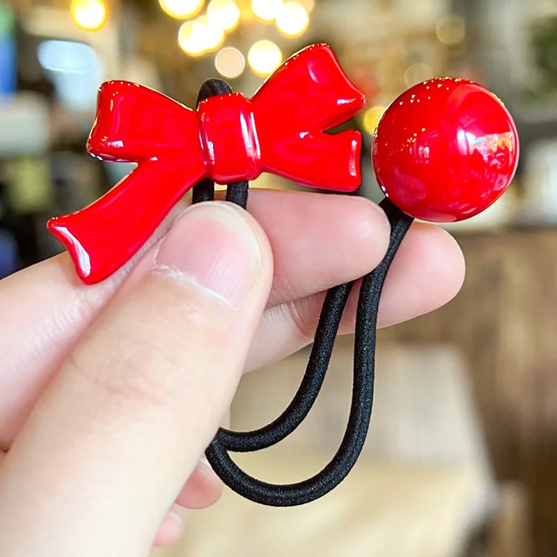 

Высокоэластичные резинки для волос в корейском стиле, кремового цвета, мягкие, для повседневного использования девочками