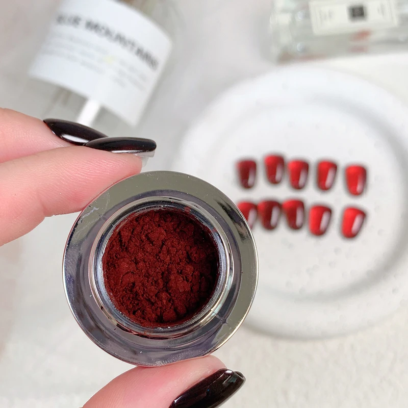 HNDO New Christmas Ceramic Red Cat Eye Magnetic Powder 3D Effect for Gel Polish Nail Art Glitter Design Pigment Dust Decoration