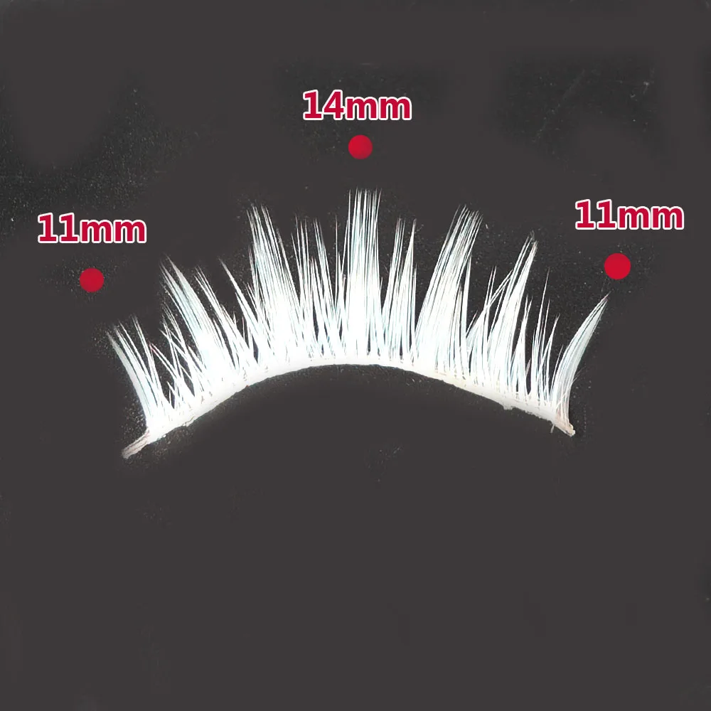 3 Pairs Cosplay White Eyelashes Extension Natural Looking Long Thick Janpanese Style Little Devil White Eye Lashes Halloween