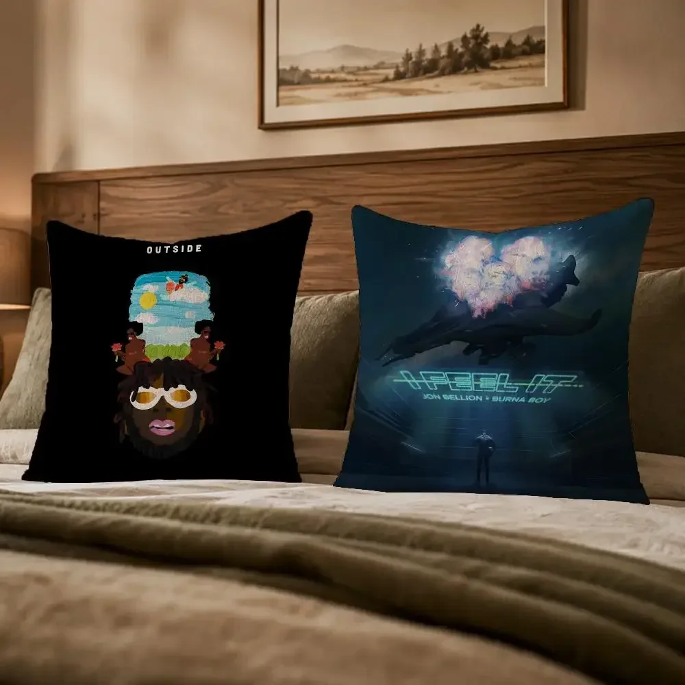 Famous Singer B-Burna BoyS Cushion Cover Ultra Soft Throw Pillow Cover Skin Friendly for Sofa Bed Home Decor Gift